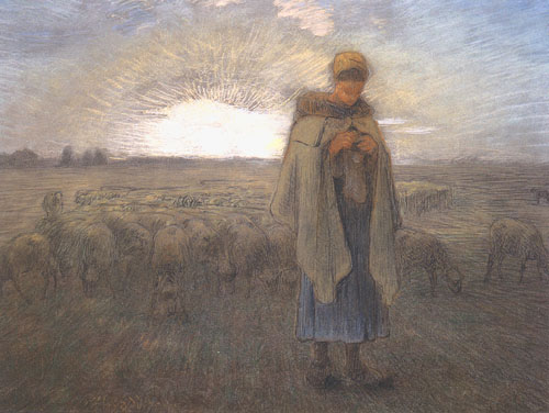 The shepherdess a Jean-François Millet