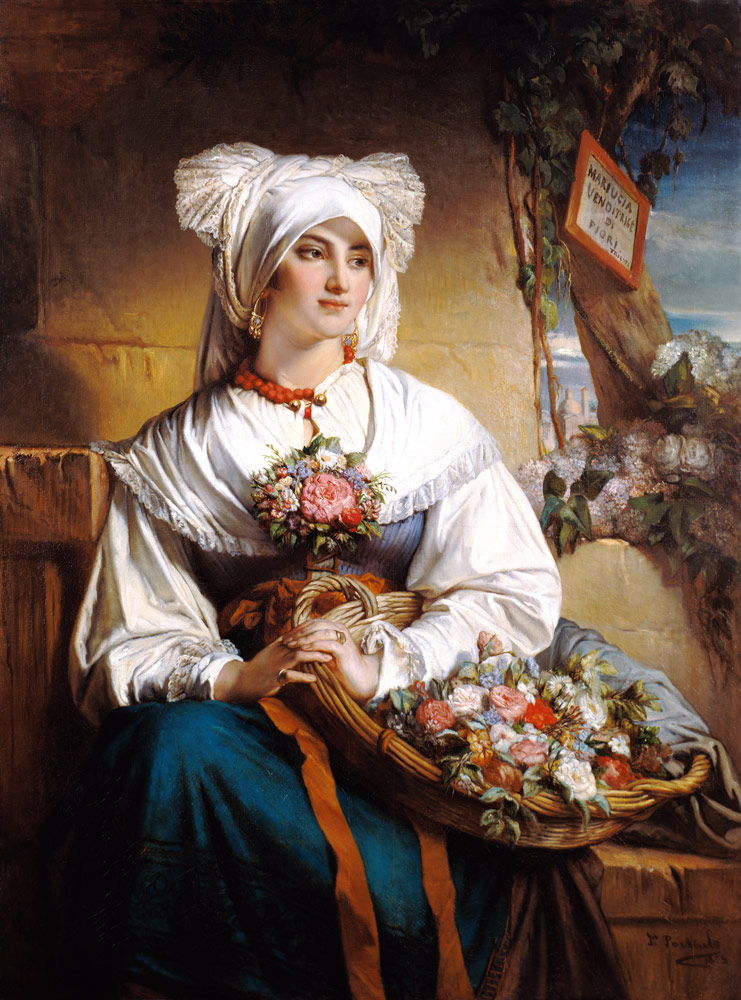 A Trieste Flowergirl a Jean Francois Portaels