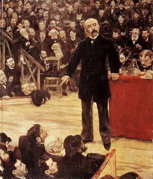 Georges Clemenceau (1841-1929) Making a Speech at the Cirque Fernando a Jean François Raffaelli