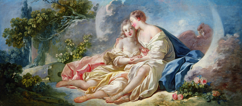 Jupiter disguised as Diana tries to seduce Callisto, c.1753 a Jean Honoré Fragonard