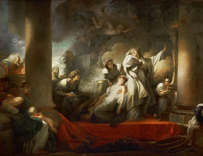 The High Priest Coresus Sacrificing Himself to Save Callirhoe a Jean Honoré Fragonard