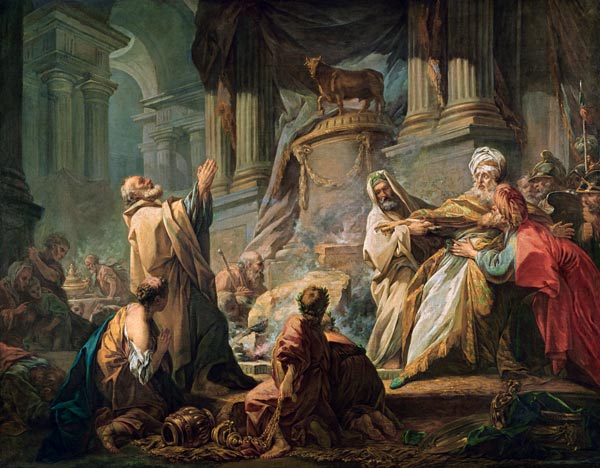 Jeroboam Sacrificing to the Golden Calf a Jean Honoré Fragonard