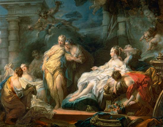 Psyche showing her sisters her gifts from Cupid a Jean Honoré Fragonard