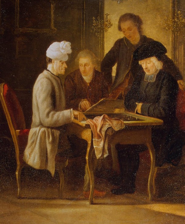 Voltaire at a Chess Table a Jean Huber