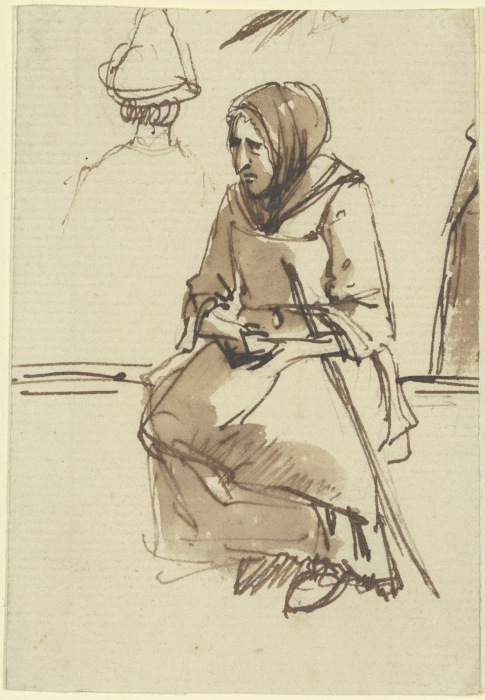 Sitting old woman a Jean Jacques de Boissieu