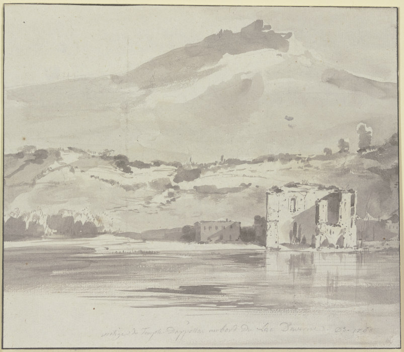 Vestiges du temple dApollon au bord du Lac dAuverne a Jean Jacques de Boissieu
