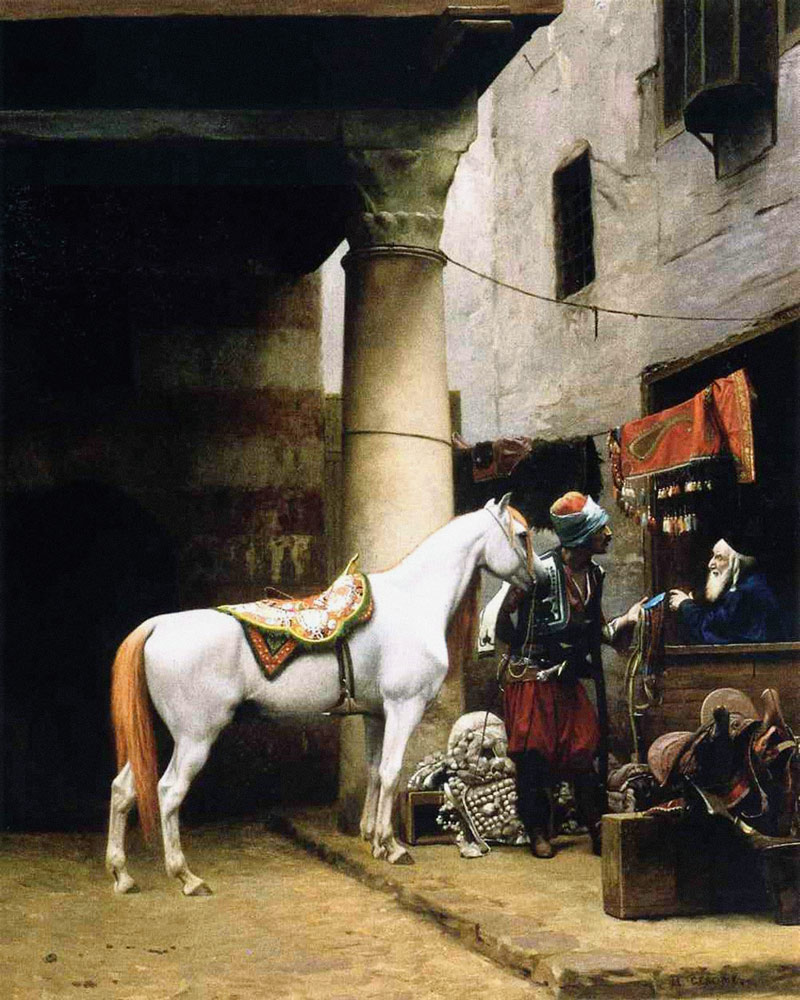 Ottoman Empire: An Arab Purchasing a Bridle a Jean-Léon Gérome