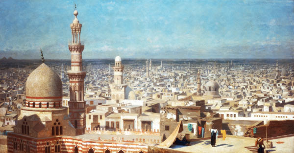 Look over Cairo. a Jean-Léon Gérome