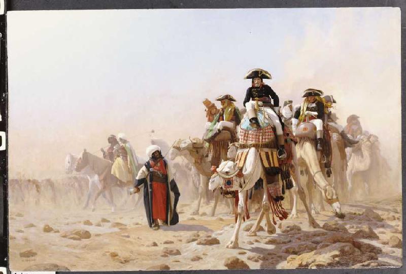 Napoleon mit seinen Gefolgsleuten in Ägypten. a Jean-Léon Gérome