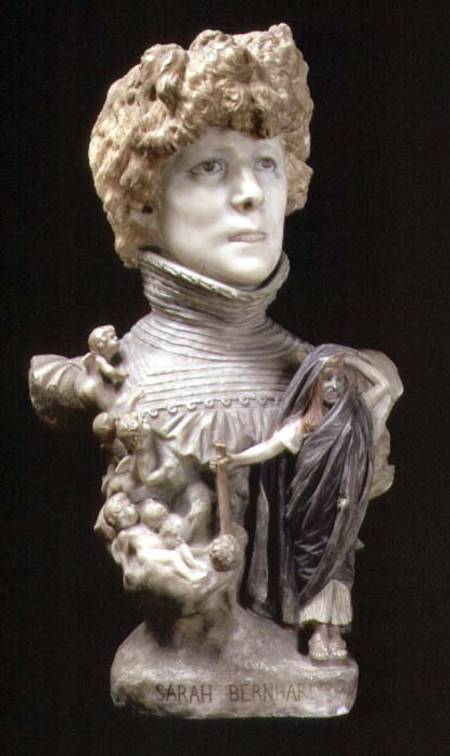 Portrait Bust of Sarah Bernhardt (1844-1923) French actress a Jean-Léon Gérome