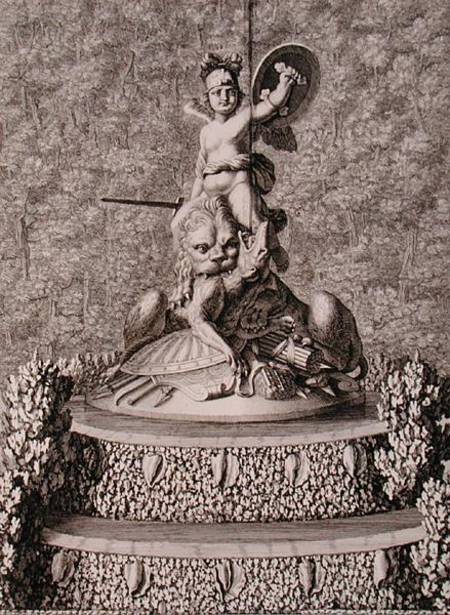 The 'Spirit of Valour' centrepiece of a fountain at Versailles, 1676 a Jean Lepautre