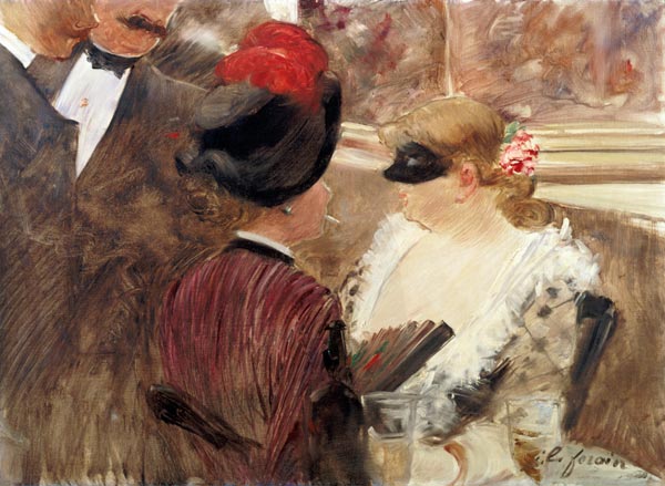 In the box at the masked ball a Jean Louis Forain