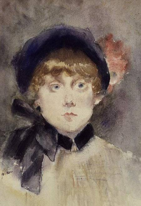 Young Woman in a Blue Hat a Jean Louis Forain