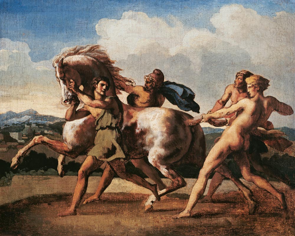 Cavallo fermato da uno schiavo a Jean Louis Théodore Géricault