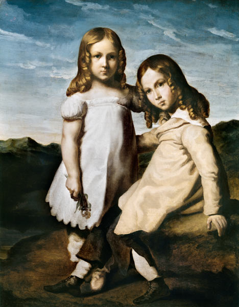 Alfred Dedreux (1810-60) as a Child with his Sister, Elise a Jean Louis Théodore Géricault