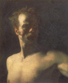 Halbakt eines Mannes a Jean Louis Théodore Géricault