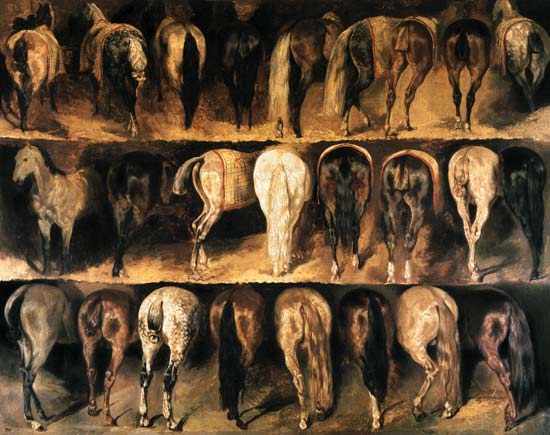 Posteriori di cavalli a Jean Louis Théodore Géricault
