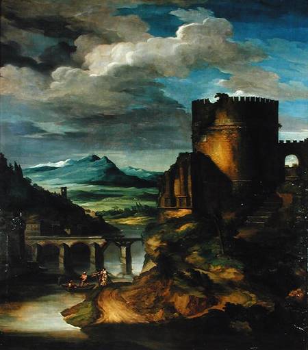 Italian Landscape or, Landscape with a Tomb a Jean Louis Théodore Géricault