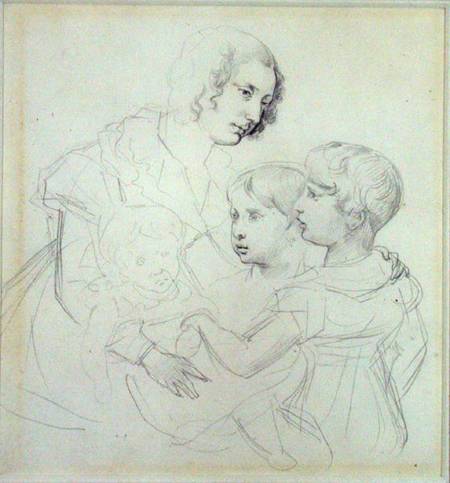 A Mother and her children a Jean Louis Théodore Géricault