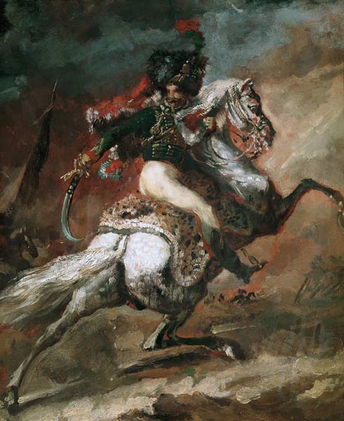 Mounted Officer a Jean Louis Théodore Géricault