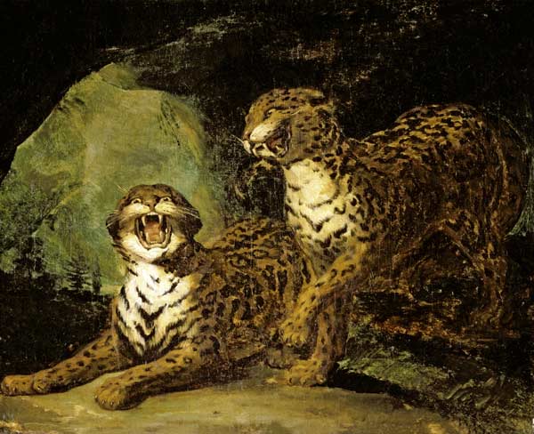 Two Leopards a Jean Louis Théodore Géricault