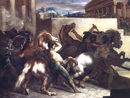 The Wild Horse Race at Rome a Jean Louis Théodore Géricault