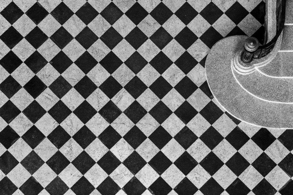 Chessboard staircase a Jean-Louis VIRETTI
