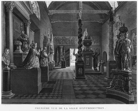 First view of the introductory room, Musee des Monuments Francais, Paris, illustration from ''Vues p a Jean Lubin Vauzelle