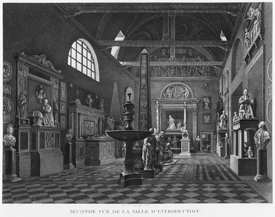 Second view of the introductory room, Musee des Monuments Francais, Paris, illustration from ''Vues  a Jean Lubin Vauzelle