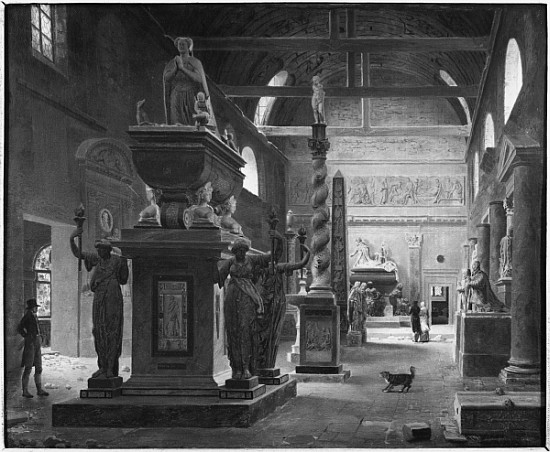 The great room of the Musee des Monuments Francais, c.1820 a Jean Lubin Vauzelle