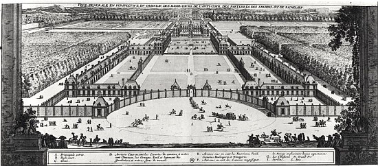 General Perspective View of the Chateau and Gardens of Richelieu a Jean Marot