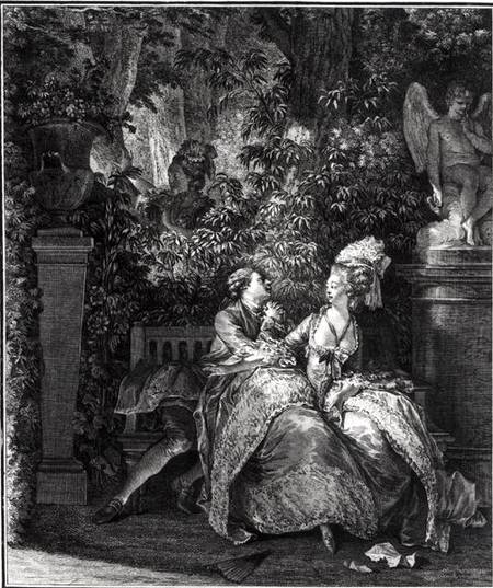 Yes or No? 1781, engraved by N. Thomas a Jean Michel the Younger Moreau