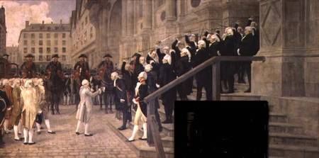The Reception of Louis XVI at the Hotel de Ville by the Parisian Municipality in 1789 a Jean Paul Laurens