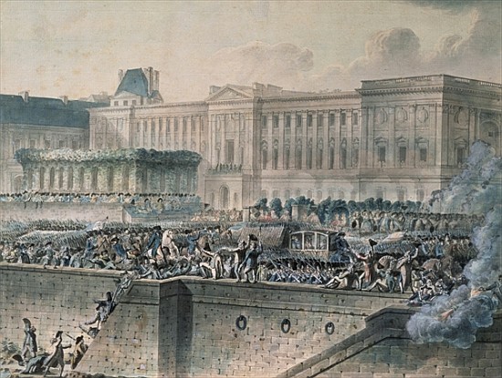 The Arrival of Louis XVI (1754-93) in Front of the Louvre, 17th July 1789 a Jean-Pierre Houel