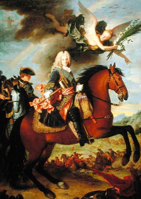Equestrian Portrait of Philip V (1683-1746) a Jean Ranc