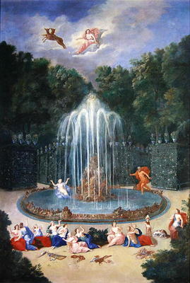 The Groves of Versailles. View of the Star or Mountain of Water with Alph persuing Arethusa (oil on a Jean the Younger Cotelle