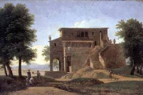 An Italian Villa with Figures