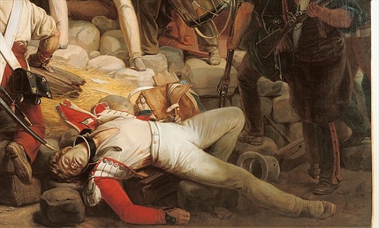 Fighting at the Hotel de Ville, 28th July 1830, 1833 (detail of 39427) a Jean Victor Schnetz