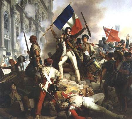 Fighting at the Hotel de Ville, 28th July 1830 a Jean Victor Schnetz