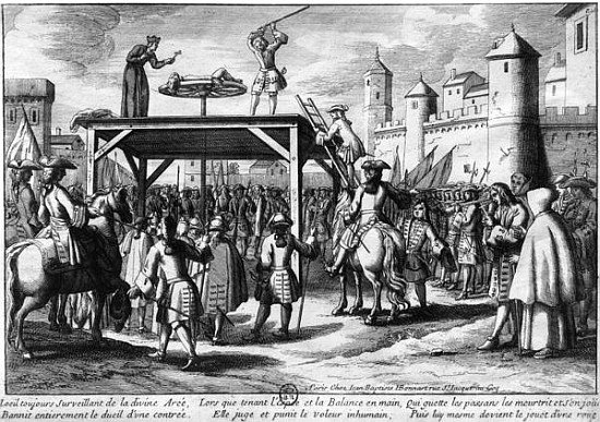 The Torture on the Wheel a Jean Baptiste Henri Bonnart