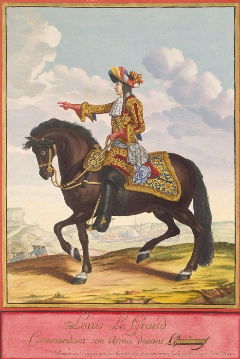 Portrait of Louis XIV on Horseback in the Battle of Cambrai a Jean Dieu de Saint-Jean