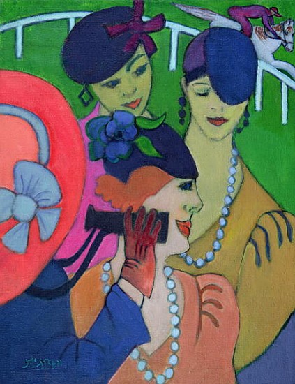 A Day at the Races (oil on canvas)  a Jeanette  Lassen