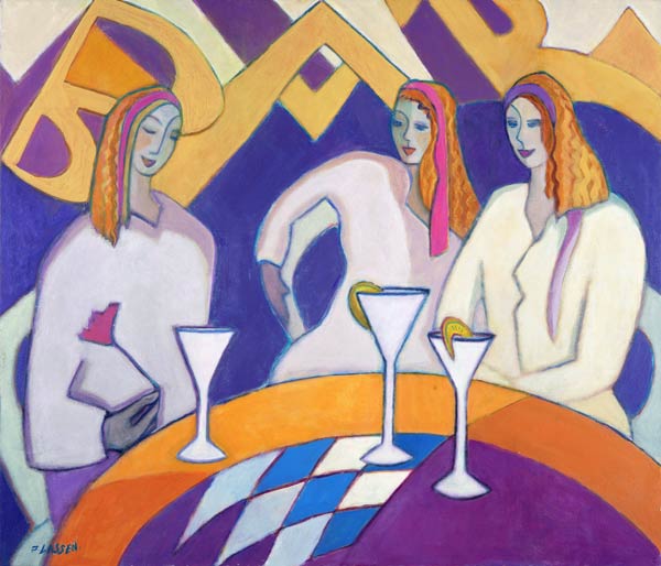 Girls Night Out, 2003-04 (acrylic on canvas)  a Jeanette  Lassen