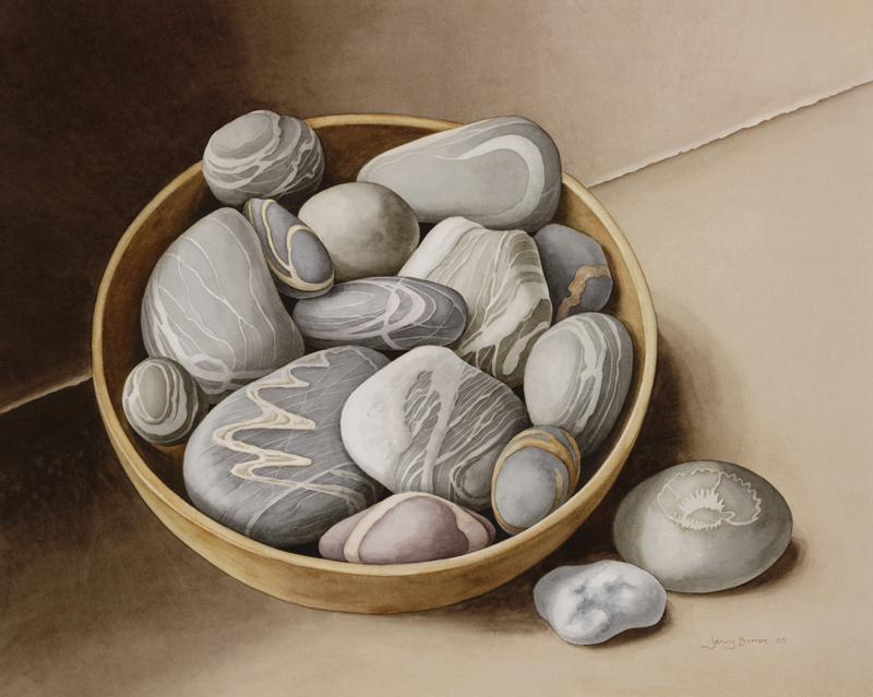 Bowl of Pebbles, 2005 (w/c on paper)  a Jenny  Barron