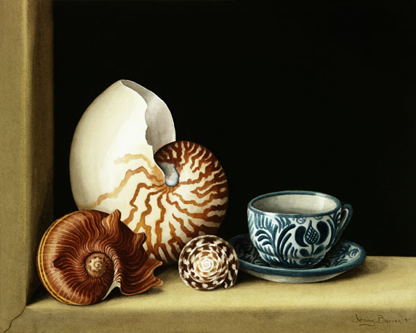 Still life with Nautilus, 1998 (w/c on paper)  a Jenny  Barron