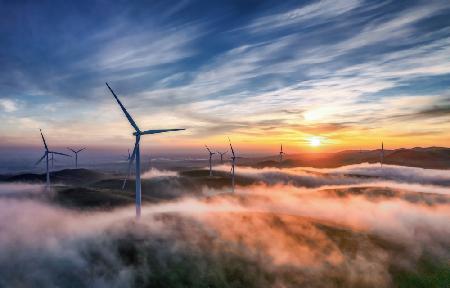 Sunrise at the Windmill Farm