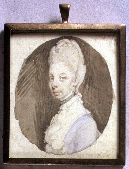 Portrait Miniature of Queen Charlotte (1744-1818) c.1772 (w/c on ivory) a Jeremiah Meyer