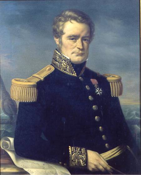 Portrait of Jules Dumont d'Urville (1790-1842) a Jerome Cartellier
