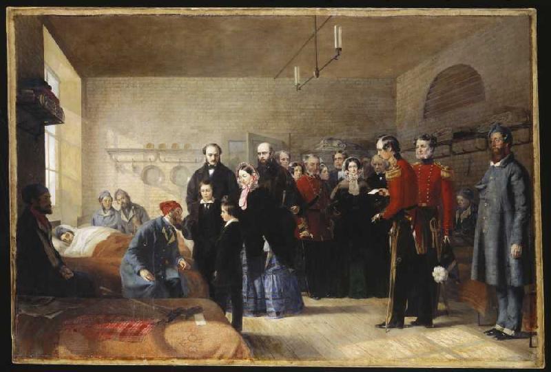 The first visit queen Victoria with her wounded soldiers a Jerry Barrett