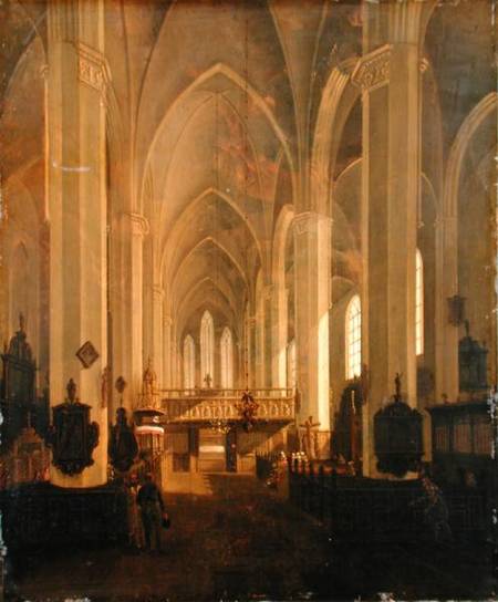 Interior view of St. John's Church in Hamburg a Jess Bundsen